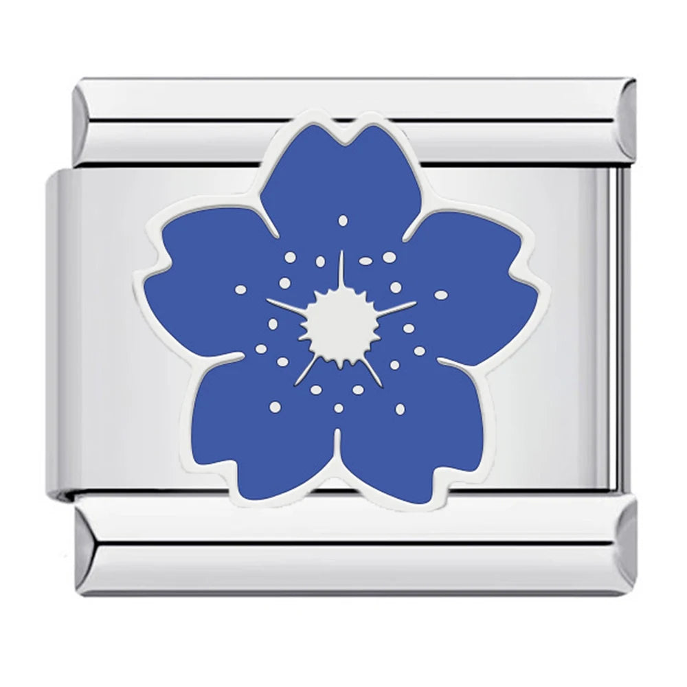 Blue flower charm