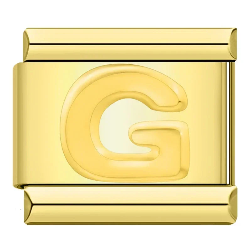 Letter G Charm | Gold Italian Charm Bracelet