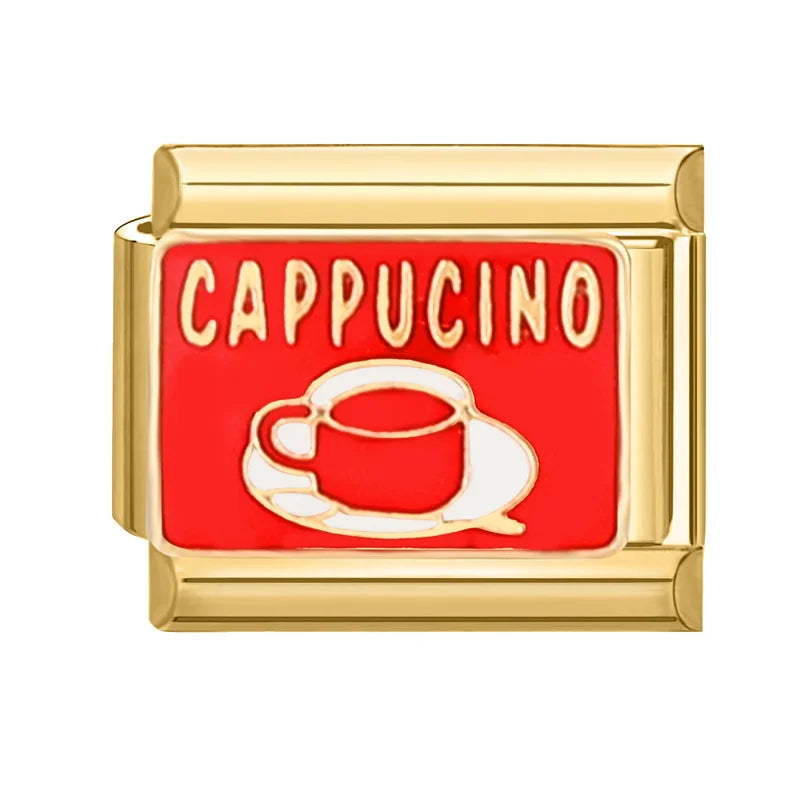 Cappucino Charm | Gold Italian Charm Bracelet