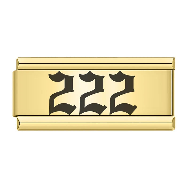 222 Charm | Gold Italian Charm Bracelet