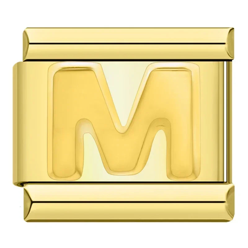 Letter M Charm | Gold Italian Charm Bracelet