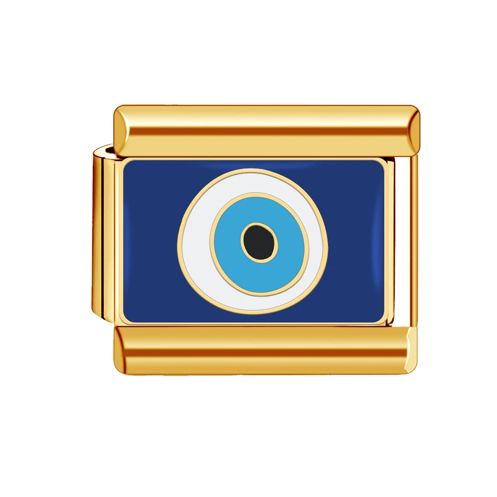 Böser Blick Anhänger | Goldenes italienisches Bettelarmband