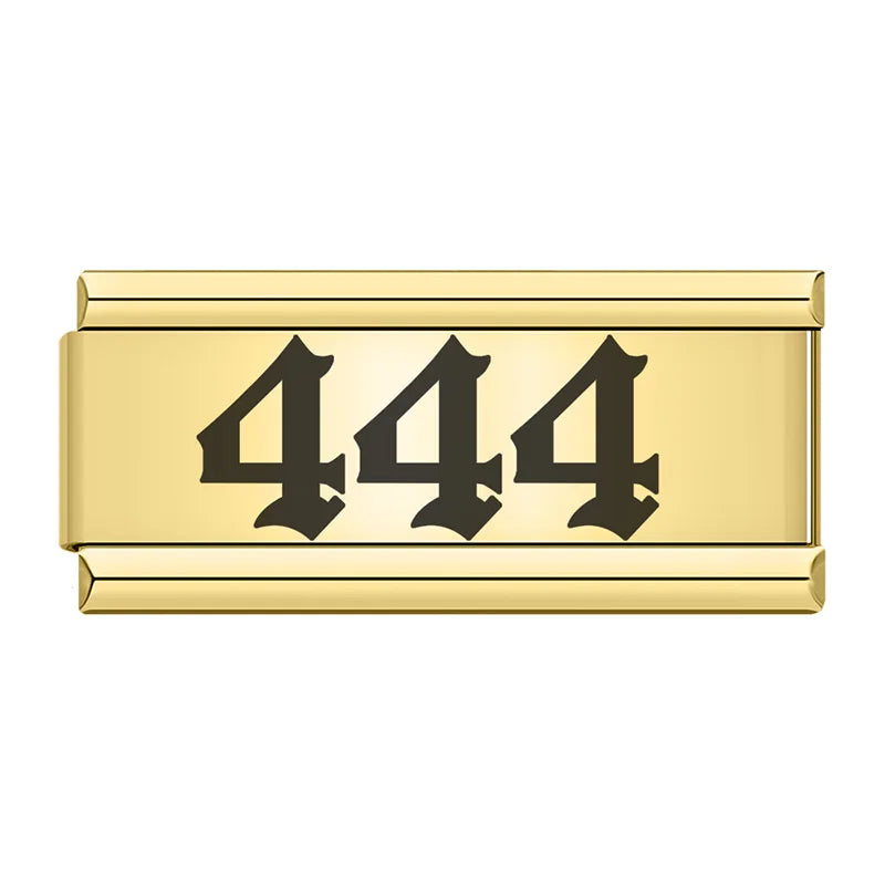 444 Charm | Gold Italian Charm Bracelet