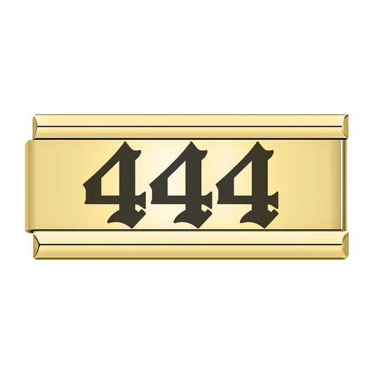 444 Charm | Gold Italian Charm Bracelet