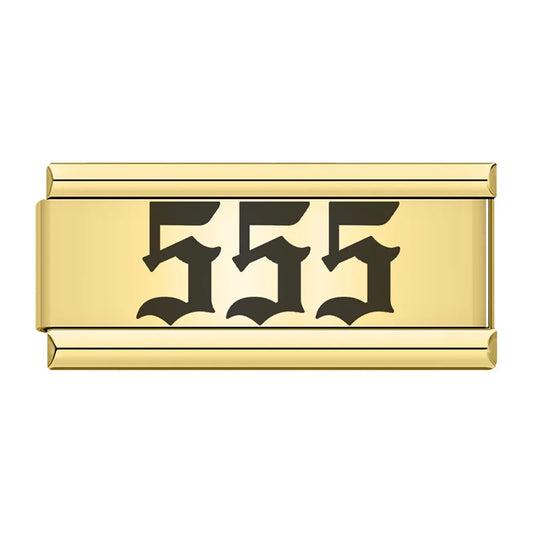 555 Charm | Gold Italian Charm Bracelet