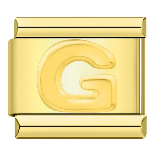 Letter G Charm | Gold Italian Charm Bracelet