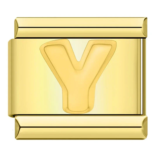 Letter Y Charm | Gold Italian Charm Bracelet