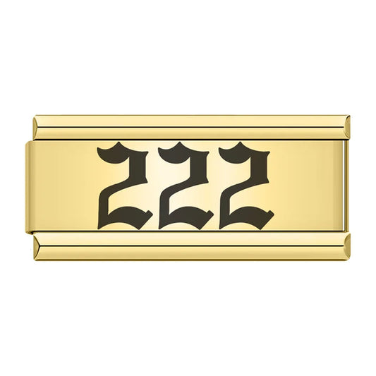 222 Charm | Gold Italian Charm Bracelet