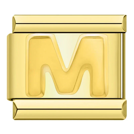 Letter M Charm | Gold Italian Charm Bracelet