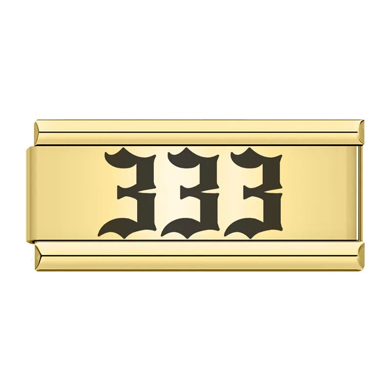 333 Charm | Gold Italian Charm Bracelet