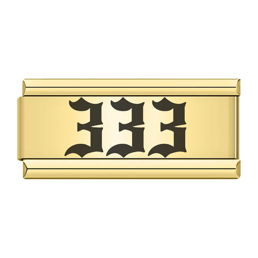 333 Charm | Gold Italian Charm Bracelet