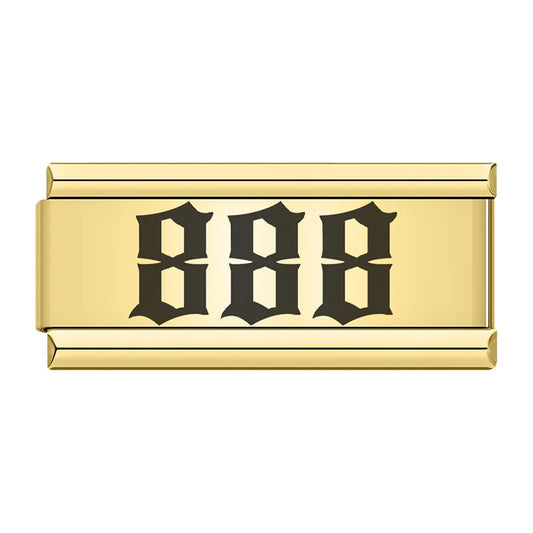 888 Charm | Gold Italian Charm Bracelet